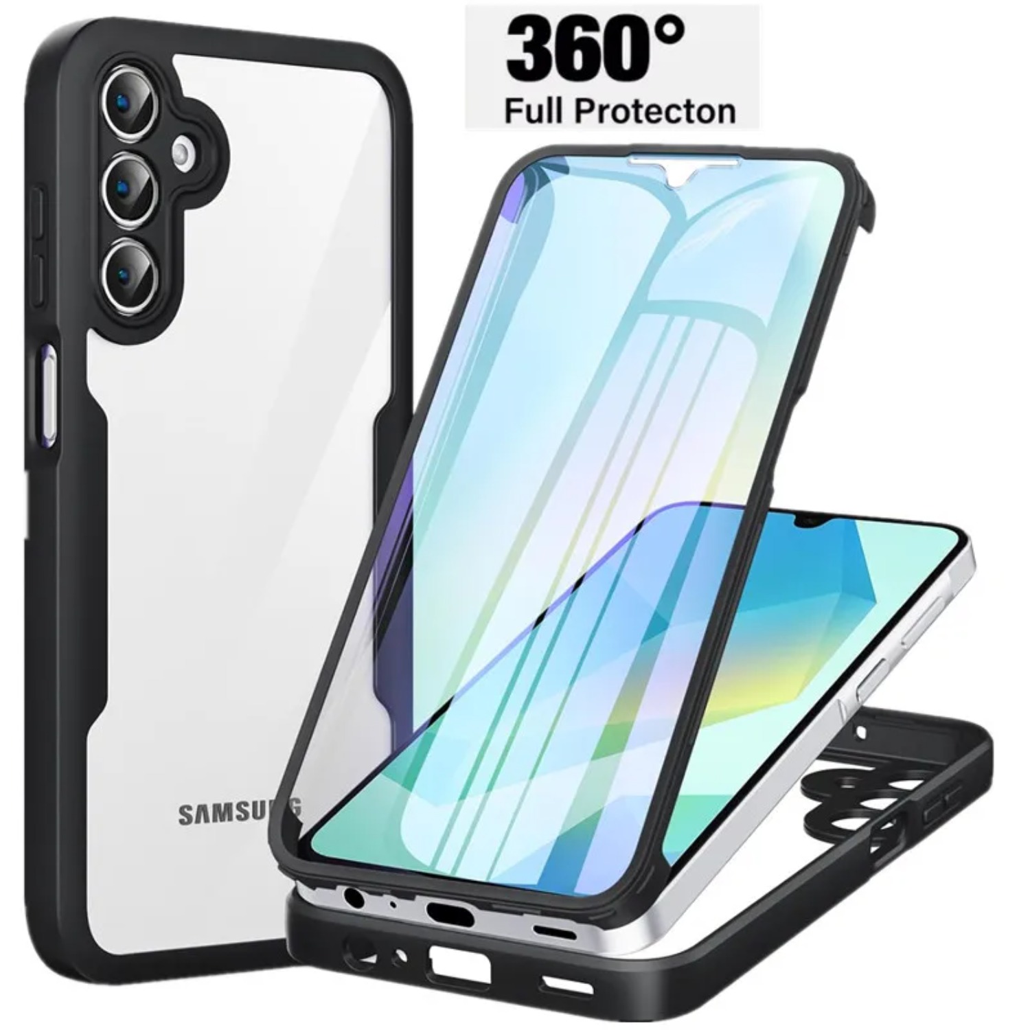 Heavy Duty 360 Full Body Protective Case - Tugas Berat Jelas 360 ° Casing