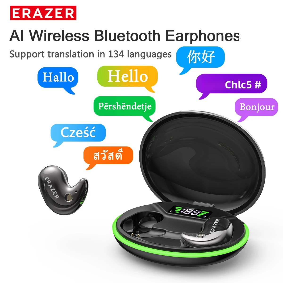 Earphones - EARZER XF58 Headphone Bluetooth In-Ear Dengan
