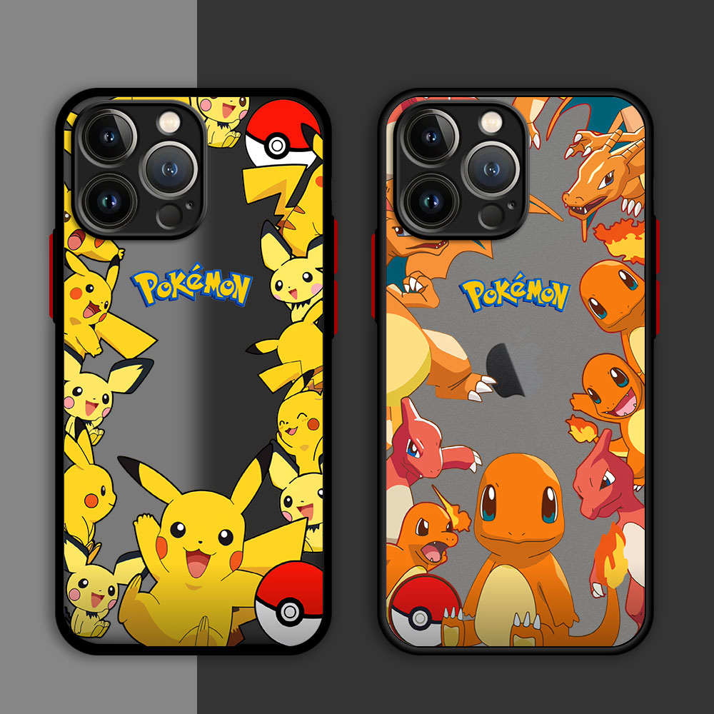 Matte Hard Pc Back Case - Casing HP Anime kartun Pokemon, penutup