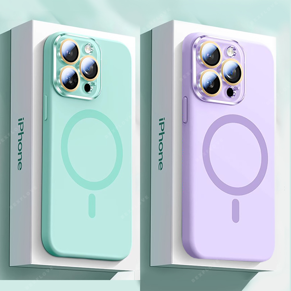 Liquid Silicone Magnetic Phone Case - Casing Ponsel Tali Magnetik untuk iPhone