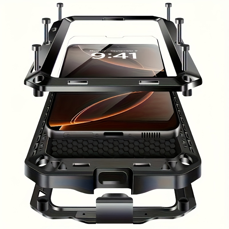 Heavy Duty 360 Full Body Protective Case - Casing Ponsel Berbahan Logam Kuat dengan