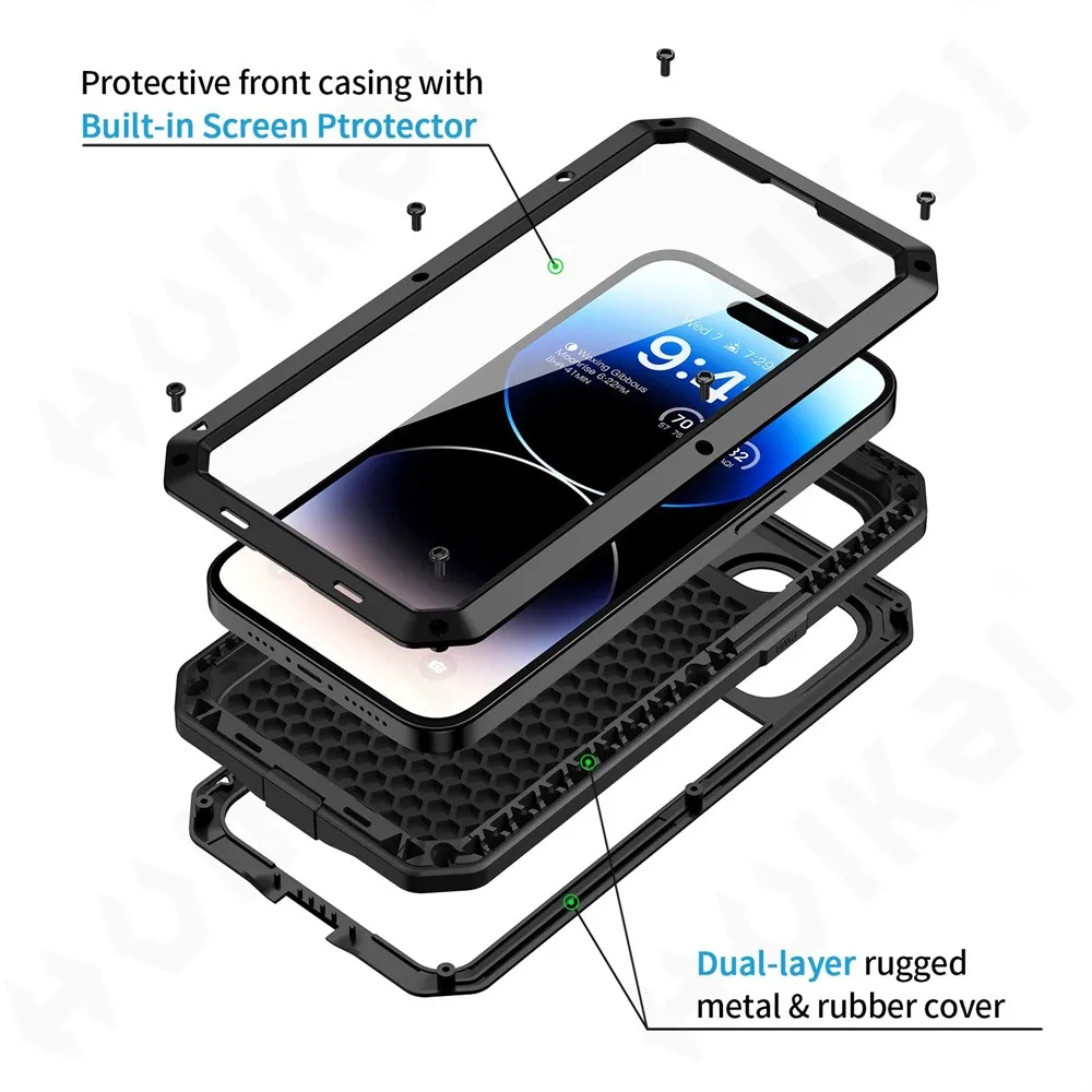 Casing untuk iPhone 16e 15 14  - Heavy Duty 360 Full Body Protective Case ulasan dan harga