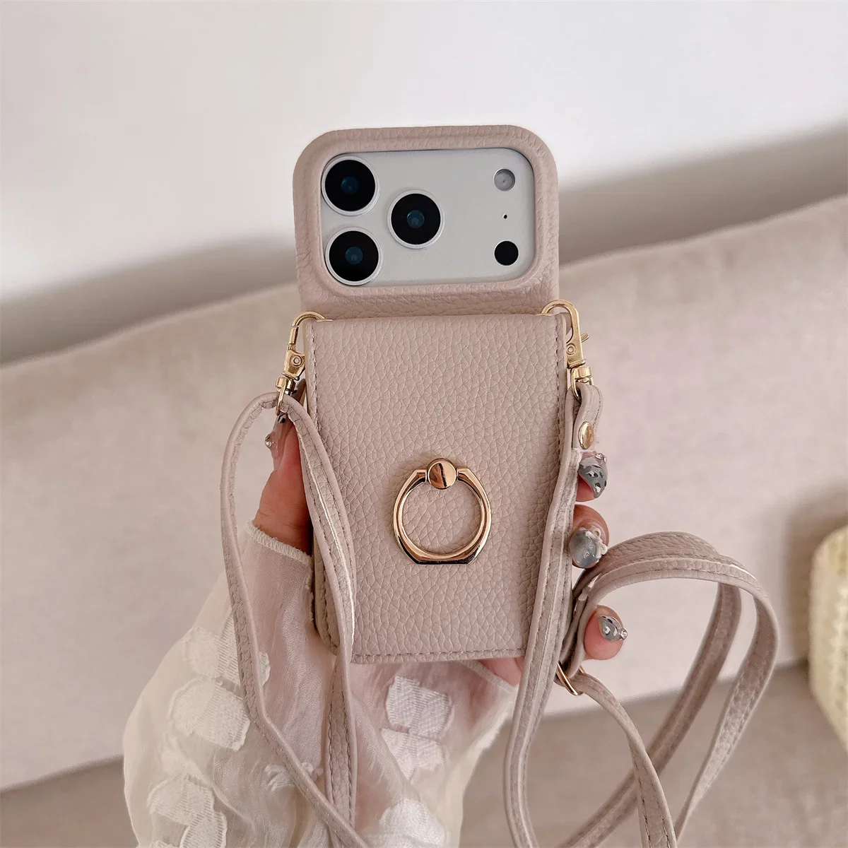 Tas Selempang dengan Tempat Ka - Leather Wallet Card Holder Phone Cover ulasan dan harga