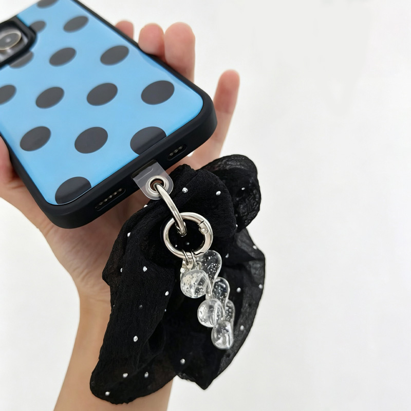 Casing Ponsel Polkadot Biru Hi - Clear Shockproof Bumper Case ulasan dan harga