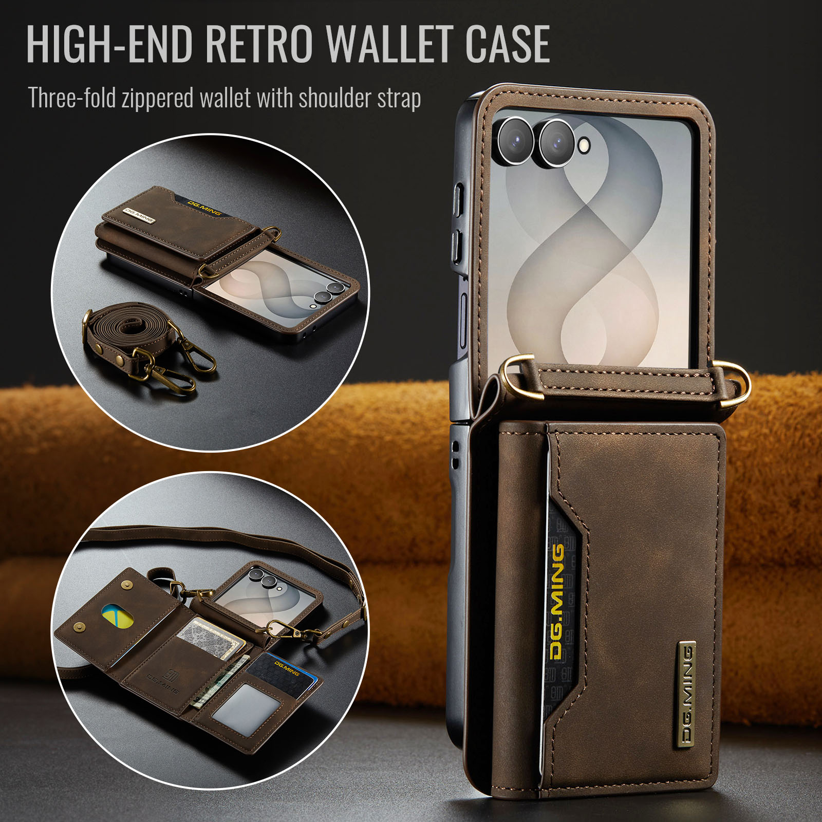 Dompet Kulit Crossbody untuk S - Leather Wallet Card Holder Phone Cover ulasan dan harga