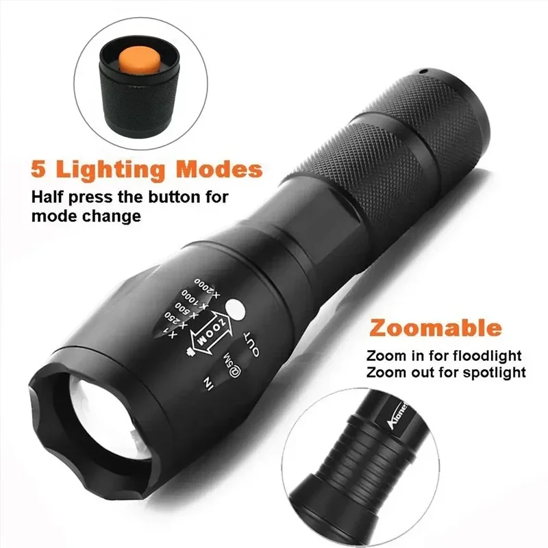 T6 Senter LED kekuatan tinggi, - Power Banks ulasan dan harga