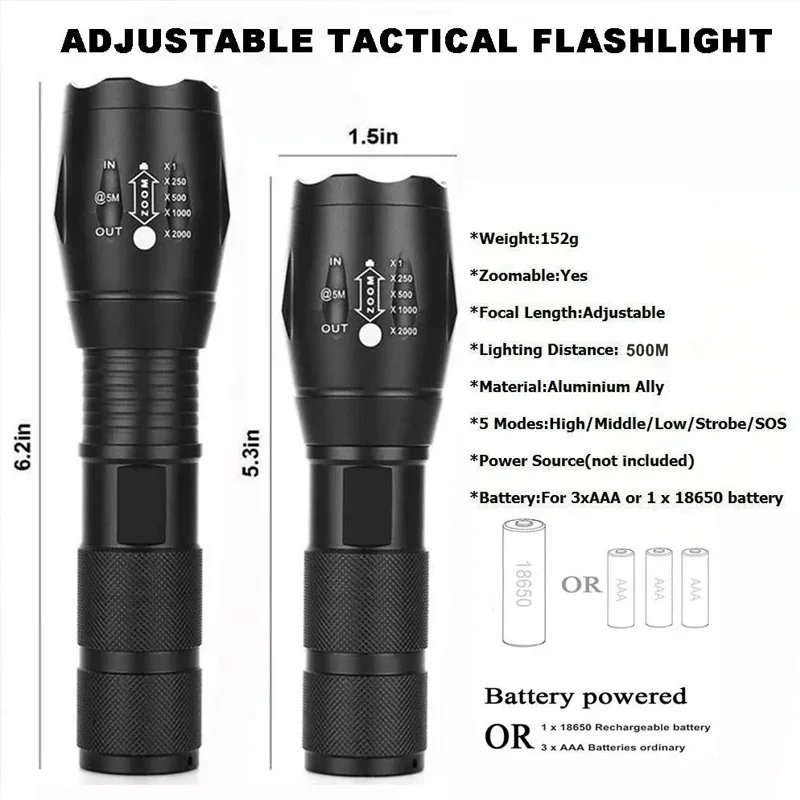 T6 Senter LED kekuatan tinggi, - Power Banks ulasan dan harga