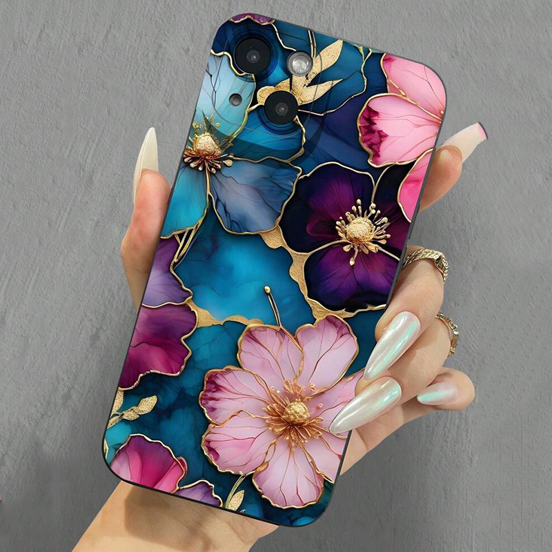 Casing Ponsel TPU Lembut Pola  - Vintage Floral Pattern Soft Case ulasan dan harga