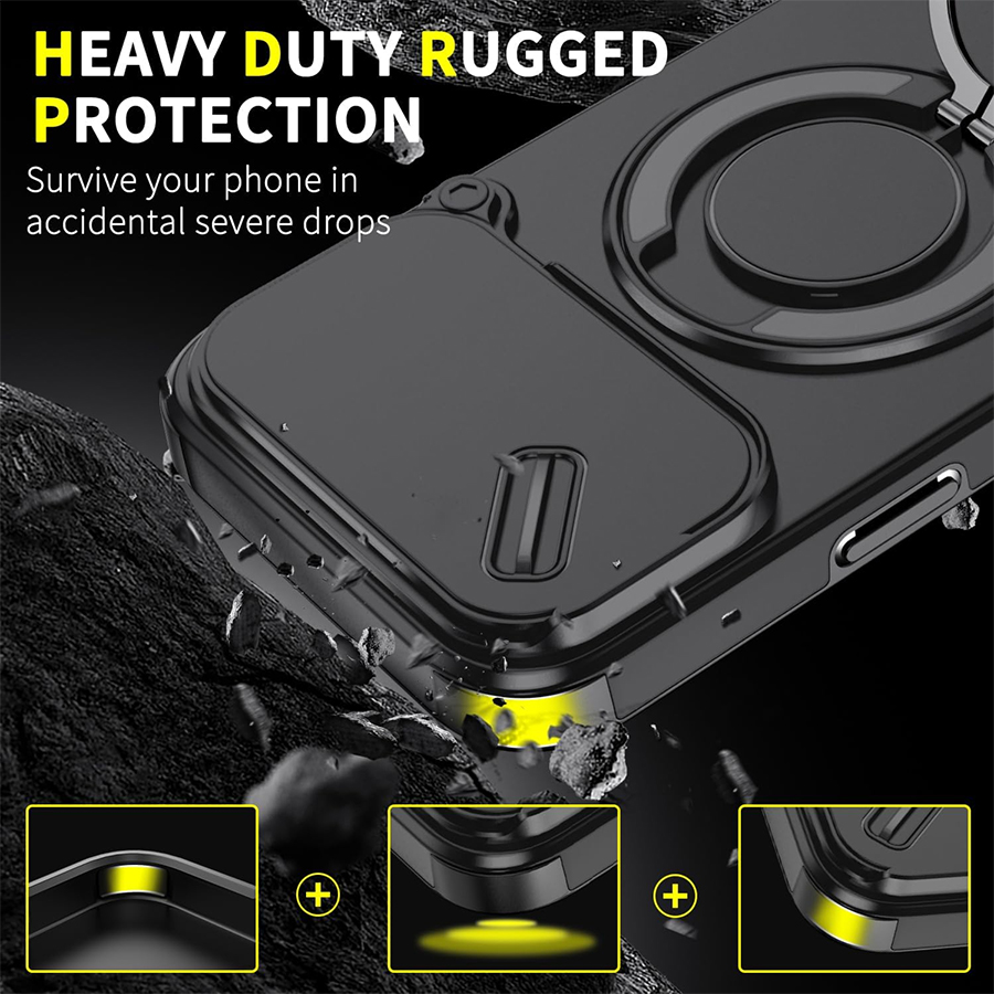 Casing Ponsel Magnetik Tahan B - Heavy Duty 360 Full Body Protective Case ulasan dan harga
