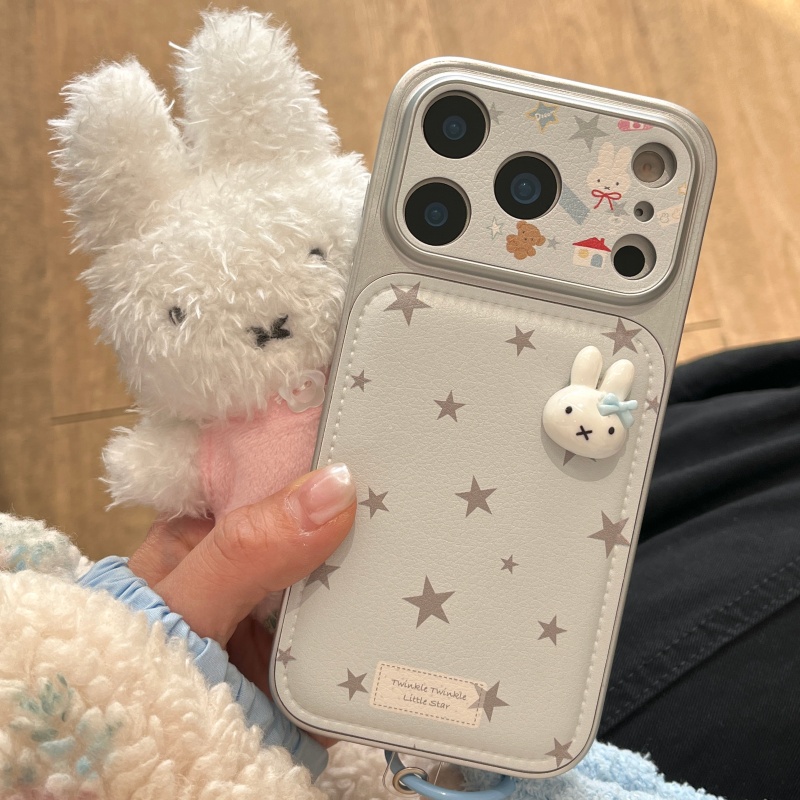 Casing HP Kulit Miffy 3D Solid - Cute Cartoon Wrist Strap Silicone Case ulasan dan harga