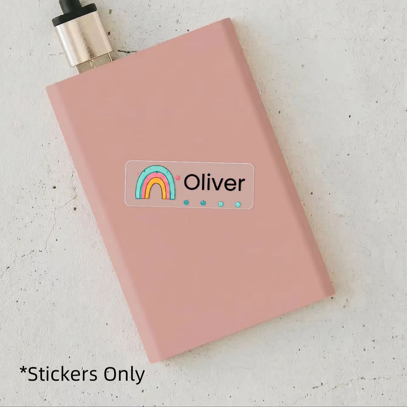 1-360PCS Stiker Nama Kustom Ta - Power Banks ulasan dan harga