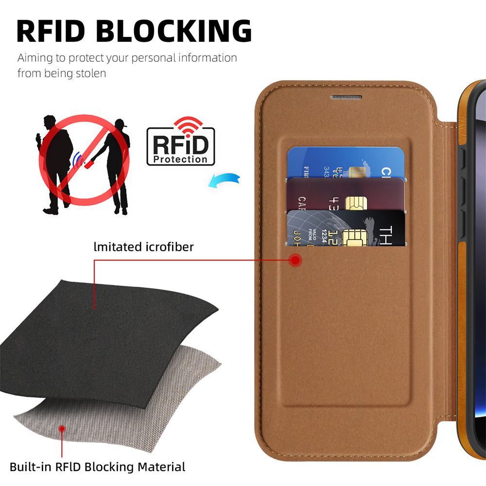 Casing Ponsel Kulit dengan Pen - Leather Wallet Card Holder Phone Cover ulasan dan harga