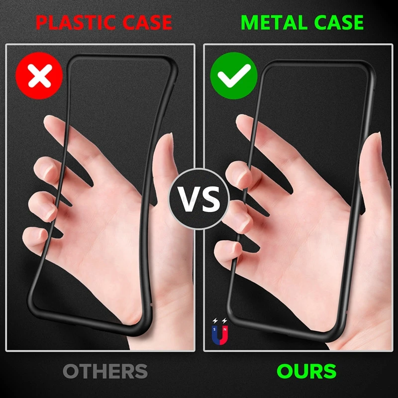 Casing Logam dengan Kaca Tempe - Anti Spy Privacy Glass Case ulasan dan harga