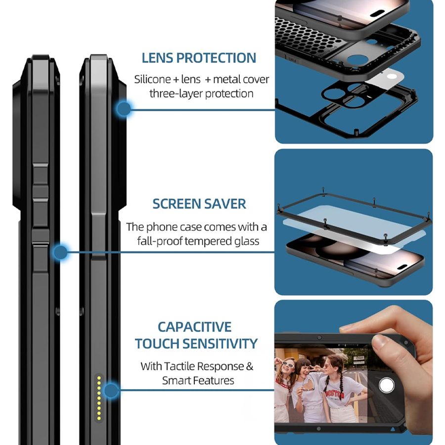 Casing Ponsel Berbahan Logam K - Heavy Duty 360 Full Body Protective Case ulasan dan harga